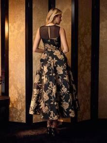 MOTF Soiréza CONTRAST MESH COCKTAIL DRESS - Black - View 4