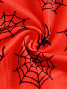 3件套蜘蛛和蜘蛛网印花趣味舒适撞色青少年平角内裤