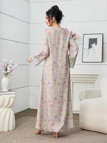 Yasmyna Romantic Floral Lace Patchwork Loose Fashionable Dress For Women - Multicolor - View 2