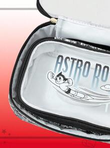 Astro Boy X ROMWE Bolsa de viaje portátil de gran capacidad para artículos de tocador y maquillaje con diseño gráfico de dibujos animados, bolsa transparente - Multicolor - Ver 4