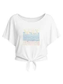 Roxy Women T-Shirts - 白色 - 查看 4