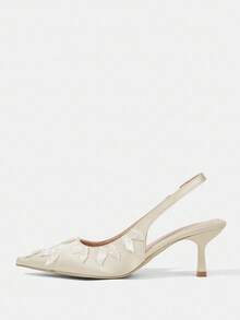 CUCCOO HITCHD Champagne Pointed Toe Bowknot Kitten Heel Elegant Sweet Romantic Women's High Heel Pumps, Suitable For Formal Occasions, Weddings, Parties, Dates, And Holiday Seasons - Apricot - View 10
