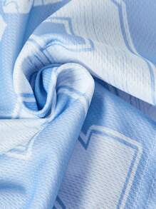 SHEIN Explorewe Tween Mädchen Sommer Street Fashion Camouflage Muster T-Shirt kombiniert mit Peplum Kürbis Rock 2 Stücke Set, geeignet für stilvolle Party-Outfits, Konzert-Outfits - Blau - Übersicht 4