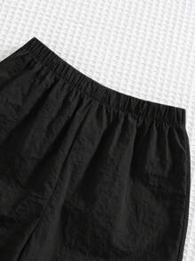 TaviRue 2pcs/Set Baby Boy Casual Korean Style Black Collared Tee And Elastic Waist Shorts Set, Summer Baby Boy Black Outfit Black Shirt Baby Boys Baby Boy Black Short Set Baby Boy Summer Outfit