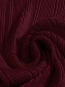 Franclia Women's Short Sleeve Cardigan Maxi Sweater Dress - Burgundy - View 4