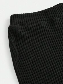 Girlism Teen Girls Ribbed Elastic Waist Flared Leg Stretch Pants,Halloween,Fall,Winter,Autumn,Christmas,Y2k,Summer