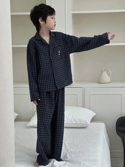 DAZY 秋冬青少年男童休闲家居睡衣套装