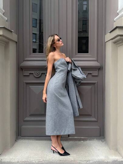 MOTF PREMIUM VESTIDO SLIM FIT DE LANA