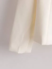 Franclia Fashionable Elegant Commuting Minimalist Solid Color Jacket Fall Winter Cloth For Women - White - View 4