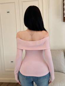 Modelyn Off Shoulder Appliques Detail Blouse