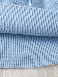 Souflis Souflis 女婴甜美针织连衣裙 - 荷叶边领，长袖，百搭公主风，适合秋冬季幼儿女婴连衣裙 女婴针织连衣裙 女婴毛衣连衣裙 女婴冬季连衣裙 女婴蓝色连衣裙 - 藍色 - 查看 9