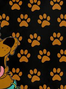 SCOOBY-DOO X SHEIN Camiseta ajustada de manga corta con estampado de dibujos animados para mujer - Blanco - Ver 3