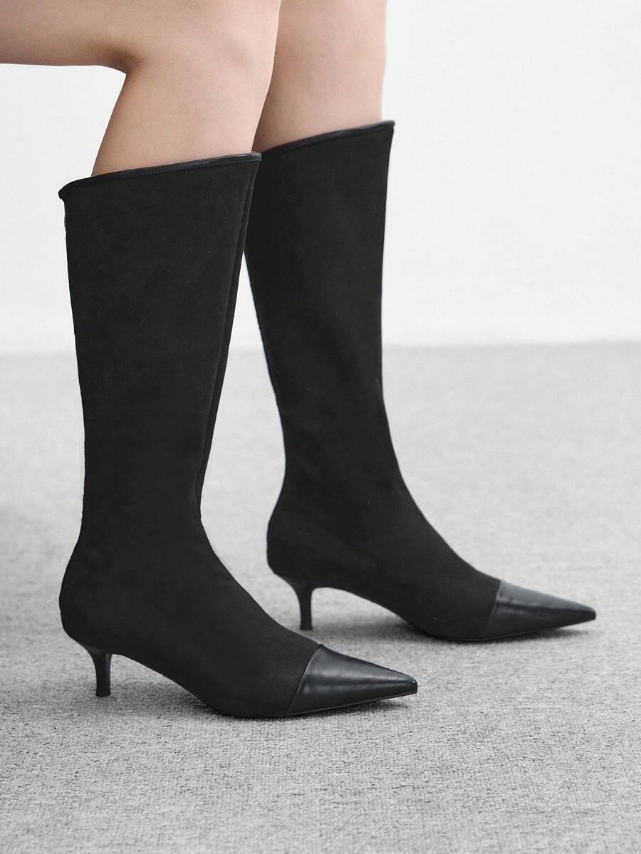 CUCCOO BIZCHIC Women's Fashion Commute Party Versatile Stiletto Boots - Black - View 1