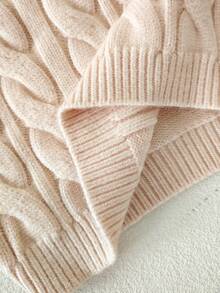 幼儿男童扭纹简约套头毛衣，日常穿着