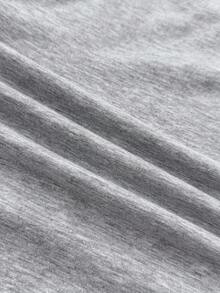 قميص تريكو بنات المراهقات بلون أحادي بطراز BM، رقبة دائرية، بلوزة بفيونكة وتصميم تباين اللون، مطرز على الخصر، تصميم مجمع، أكمام طويلة، ملابس صيفية أساسية وكاجوال