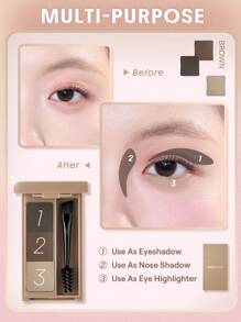 SHEGLAM Puff Brow Palette-Olive Brow Pomade Brand Beauty Makeup Face Paint Cosmetic For Women Girls Perfect For Spring Summer Ideal For Y2K Fancy Fashion Suitable For Birthday Mother'S Day Gift Rave Party Ready Best Color - Olive - View 4