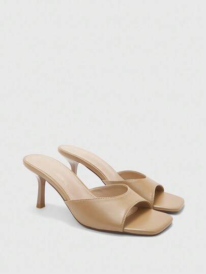 CUCCOO BIZCHIC Almond Square Toe Thin High Heel Casual Versatile Women's Strappy High Heel Sandals, Sexy For Dates, Parties, Summer Outfits For Christmas