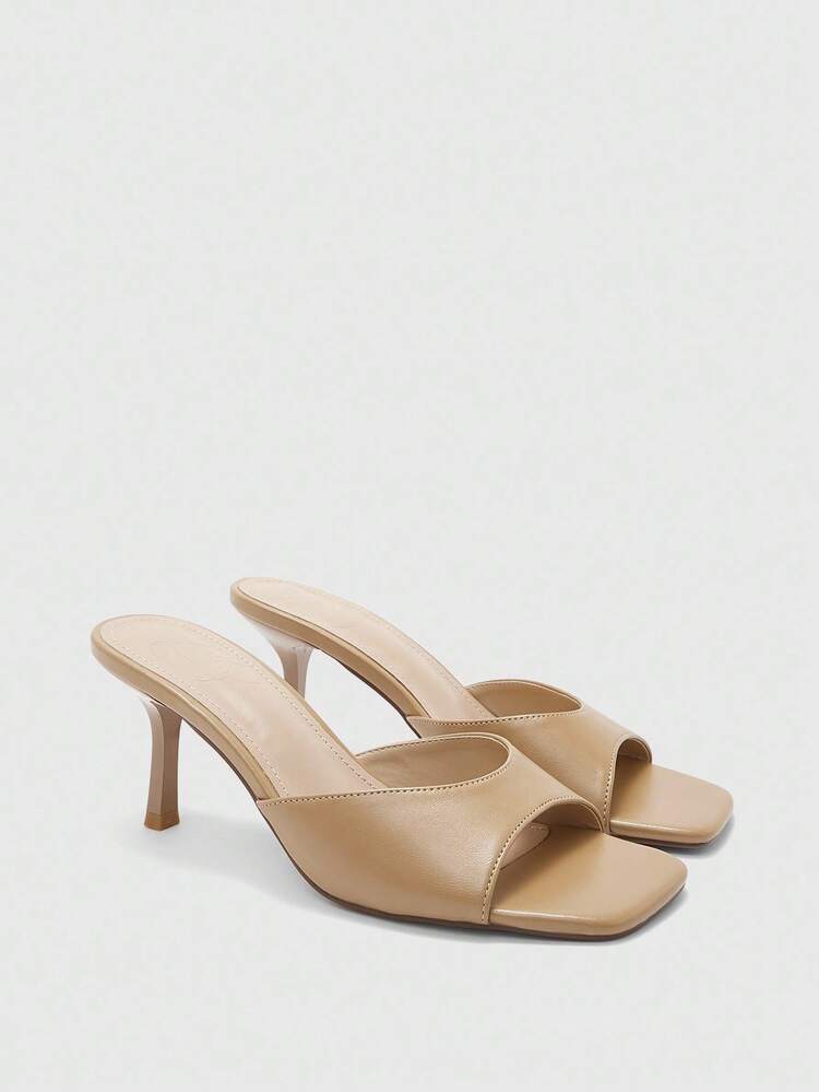 CUCCOO BIZCHIC Almond Square Toe Thin High Heel Casual Versatile Women's Strappy High Heel Sandals, Sexy For Dates, Parties, Summer Outfits For Christmas Spring Shoes Summer Shoes