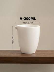 Cirelle Juego de té de porcelana blanca de alta calidad - Taza para infusión de té, Accesorios de juego de té Gongfu, Juego de té de porcelana blanca para el hogar, Filtro y distribuidor de té | Vajilla minimalista para el té de la tarde, la barra de café, el regalo de inauguración de la casa | Accesorios de cocina modernos, decoración de oficina, decoración del hogar | Juego de té, té, juego de tazas - Blanco - Ver 7