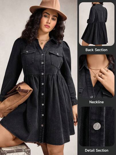 Zelara Plus Size Distressed Denim Jumpsuit Dress Plus Size Denim Dress Plus Size Black Denim Dress Denim Dress For Curvy Women Black Denim Dress Plus Size Jean Dress Winter Clothes For Women Fall Dresses For Women Fall Clothes For Women Winter Dresses Fall Clothes For Women Fall Dresses Clothes Women Winter Dress Business Casual Women Gray Dress Button Down Dress Black Dress With Pockets Denim Dress Women Curve Denim Dress