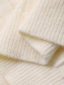 DAZY Girls Casual Loose Knit Cardigan Sweater, Autumn - Beige - View 7