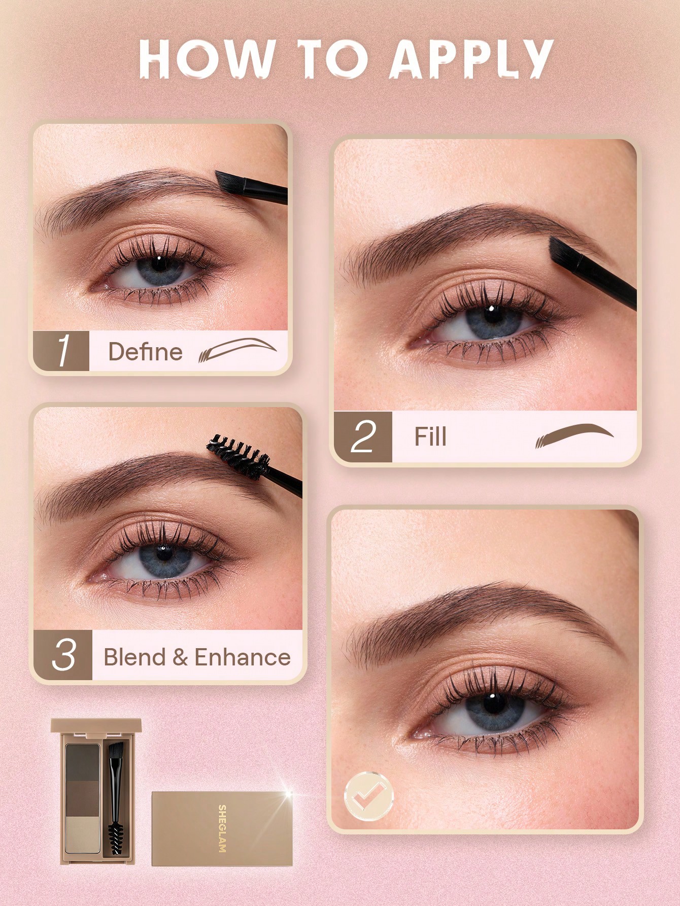 Puff Brow Palette-Brown 6
