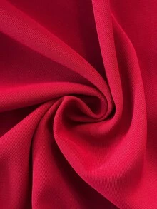 Cravure Christmas Plus Size Women Solid Color Wrap Long Sleeve Blazer Collar Dress Fall Cloth For Women - Burgundy - View 3