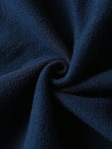 Calvaya Sudadera con cordón y estampado de tortuga de talla grande, ropa de otoño e invierno para mujer - Azul Marino - Ver 3