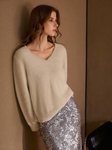 MOTF PREMIUM V领套头衫