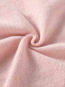 Young Girls' Pullover Knit Sweater Vest,Pink,Party,Elegant Lady Style Twist Rope & Ruffle Hem Design,Versatile For Daily Wear,Home,Outdoor,Fall Winter - Pink - View 3