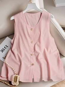 女士法式优雅修身衬衫上衣