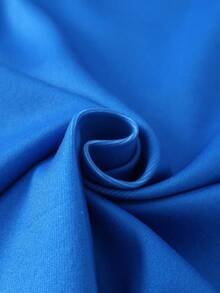 2 件套青少年男童蓝色修身长袖上衣和字母足球图案印花裤，弹力针织面料，涂鸦风格，家居服 - 藍色 - 查看 5