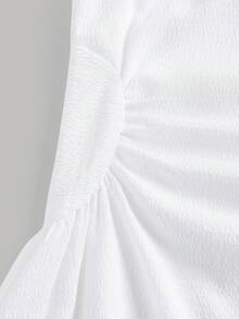 Girlism Sukienka na ramiączkach dla nastolatek w jednolitym kolorze z kwadratowym dekoltem i plisami, na co dzień i z elegancką ramiączką