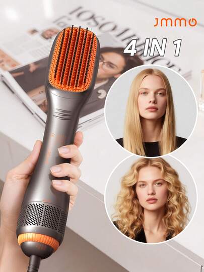 JMMO HAIR Straightener Brush, Hot Comb, Heated Hair Tool For Smoother, Negative Ions Hair Straightening Brush With Less Frizz, Hot Brush Straightener For Effortless Styling & Shine, No Tugs, NoTangles & No Snags Curling Brush,Thermal Straightening Brush, Graduation Birthday Holiday Summer Fall Autumn Y2K Fancy Fashion Women Makeup Cosmetic Party Beach Travel Camping Outdoors