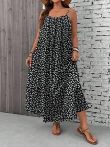 EMERY ROSE Váy Maxi Boho cỡ lớn mùa hè có cổ khoét sâu và túi cho nữ Váy Maxi họa tiết hoa màu đen cho nữ Váy Maxi mùa hè Váy dài thường ngày, Trang phục ngày lễ cho nữ Váy sang trọng - Nhiều màu - Xem 5