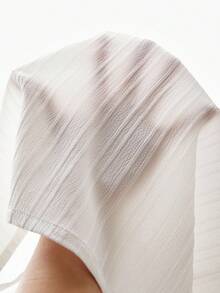 Girls' Solid Color Collared Single-Breasted Casual Shirt - White - View 6