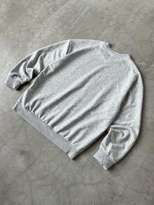 Manfinity Campus Court 美学邮报——年轻、运动风缎带印花灰色男士套头卫衣 - 灰色 - 查看 2