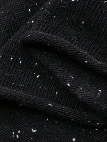 FRIFUL 女士宽松镂空交叉露背休闲毛衣，都市风格，秋季亮片 - 黑色 - 查看 7