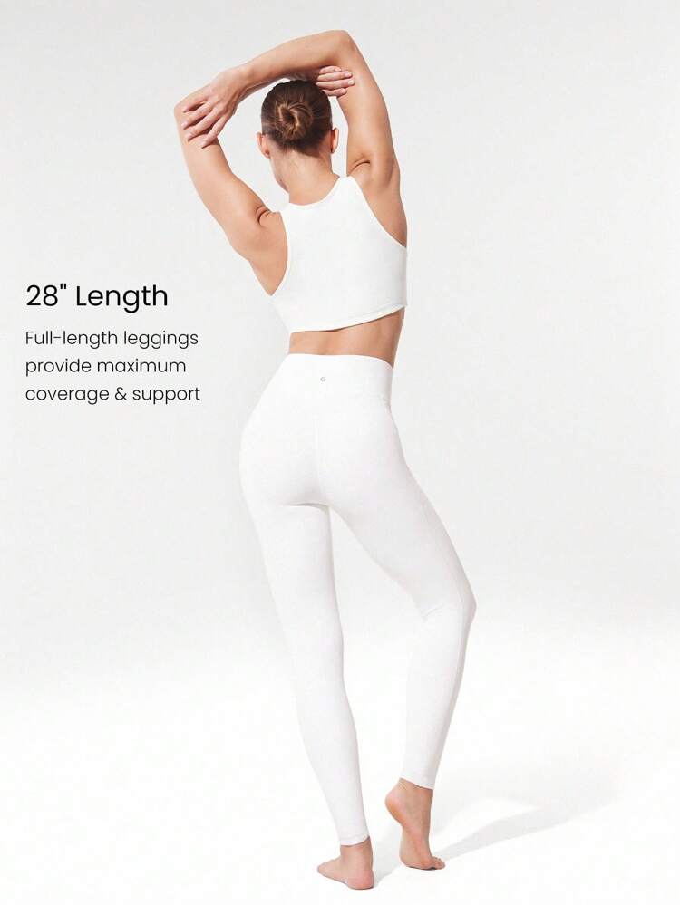 28" FeatherFit™-Warm High Waist Leggings With Side Pockets Low Impact Yoga Pilates Daily Autumn Winter Fall Winter