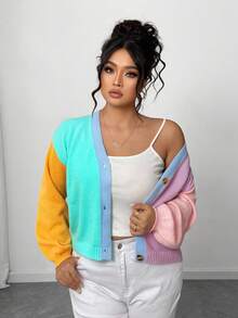 Elenzga Halloween Plus Size Cardigans Winter Fall Autumn - Multicolor - View 7