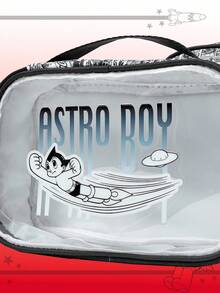 Astro Boy X ROMWE Bolsa de viaje portátil de gran capacidad para artículos de tocador y maquillaje con diseño gráfico de dibujos animados, bolsa transparente - Multicolor - Ver 5