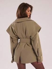 SHEIN BAE 女士时尚设计风衣，秋季