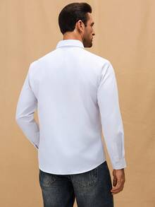 Manfinity Nomadique 男士休闲通勤拼色长袖衬衫