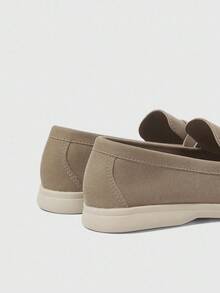 Sleekvia Damskie, swobodne, wygodne, wsuwane mokasyny z frędzlami, uniwersalne, idealne do codziennych dojazdów - Kolor khaki - Zobacz 7