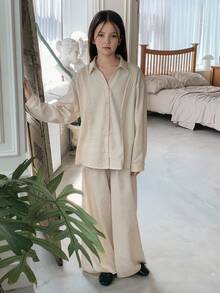 DAZY Tween Girls Shirt Set Fall, Winter - Apricot - View 1