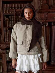 Athîral Women's Long Sleeve Zipper Front Pocket Casual Loose Winter Jacket