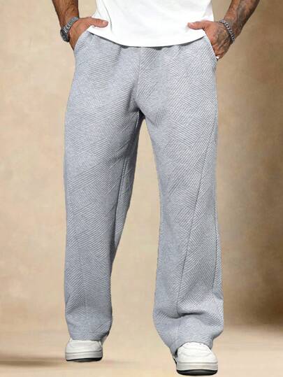 Manfinity Homme Men's Casual Loose Fit Sweatpants, Suitable For Daily Casual Wear, Weekend Outings, Hangouts With Friends, Traveling And Other Relaxed Social Activities. This Pant Is An Indispensable Versatile Piece In A Man's Wardrobe, And Makes A Great Gift For Boyfriends Or Husbands.