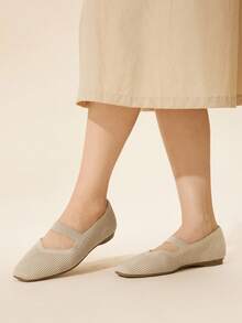 Ressula Zapatos planos casuales de moda para mujer - Albaricoque - Ver 3