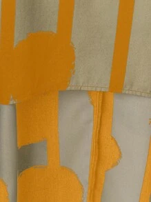 Rusticease Plus Size Women 2pcs Set Geometric Print Round Neck Long Sleeve Asymmetric Hem Top And Pants, Casual, Winter Set - Yellow - View 11