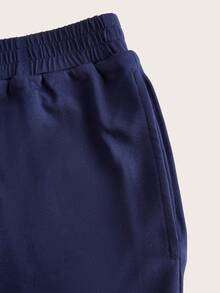 SHEIN EZwear Bộ 2 quần ống rộng màu trơn cỡ lớn cho nữ Bộ quần dài 2 món cho nữ Bộ quần dài hai chiếc - Màu xanh hải quân - Xem 8